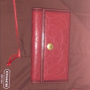Leather coach wallet